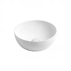 Lavabo D Appoggio Cm In Ceramica Bianco Lucido Elegance Circle