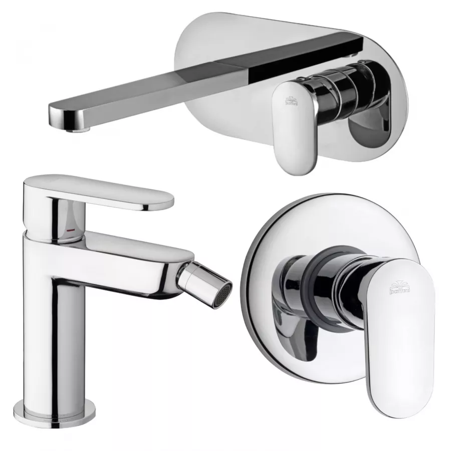 Set Miscelatore Lavabo Bocca Cm Con Bidet Ed Incasso Doccia