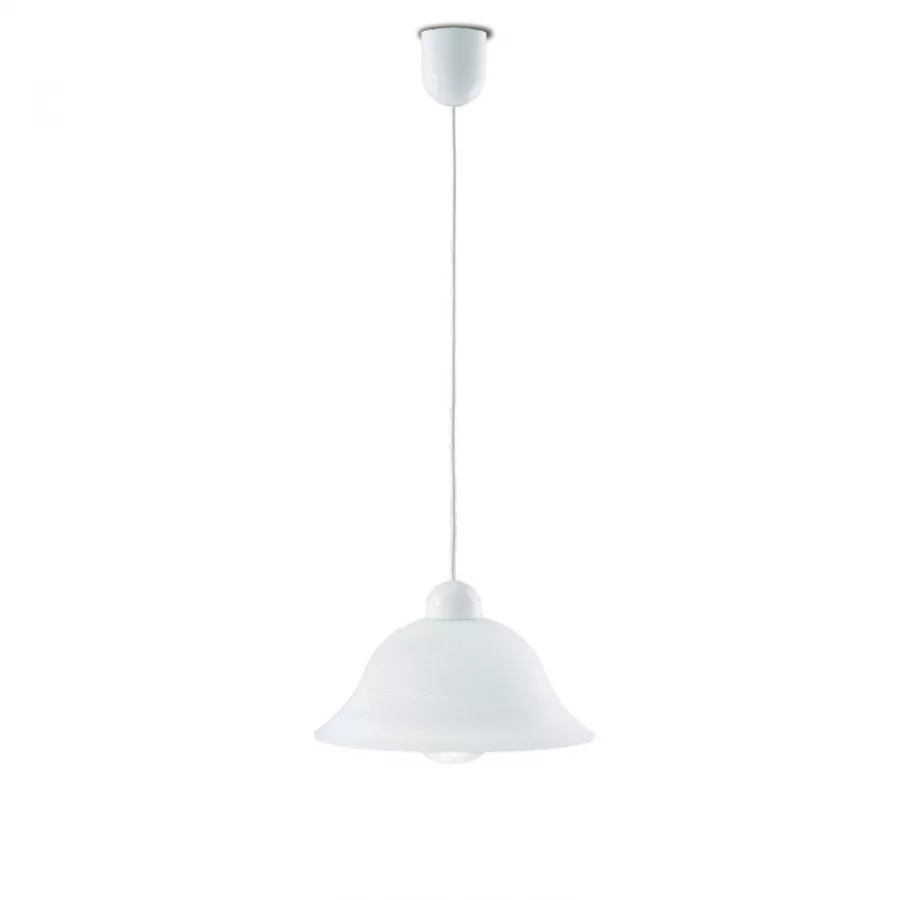 Lampada Sospesa X Cm In Vetro Bianco