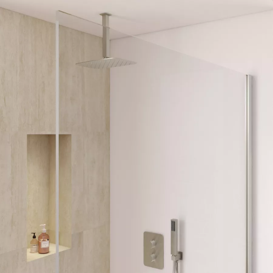 Set Incasso Doccia Termostatico Con Deviatore Con Braccio A Soffitto