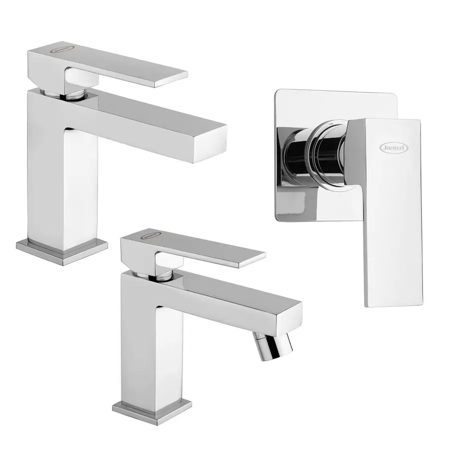 Set Miscelatori Lavabo Bidet Doccia A Incasso Per Piletta Click Clack