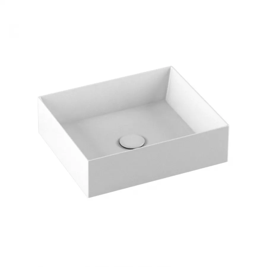 Lavabo D Appoggio X Cm In Ceramica Bianco Lucido Elegance Squared