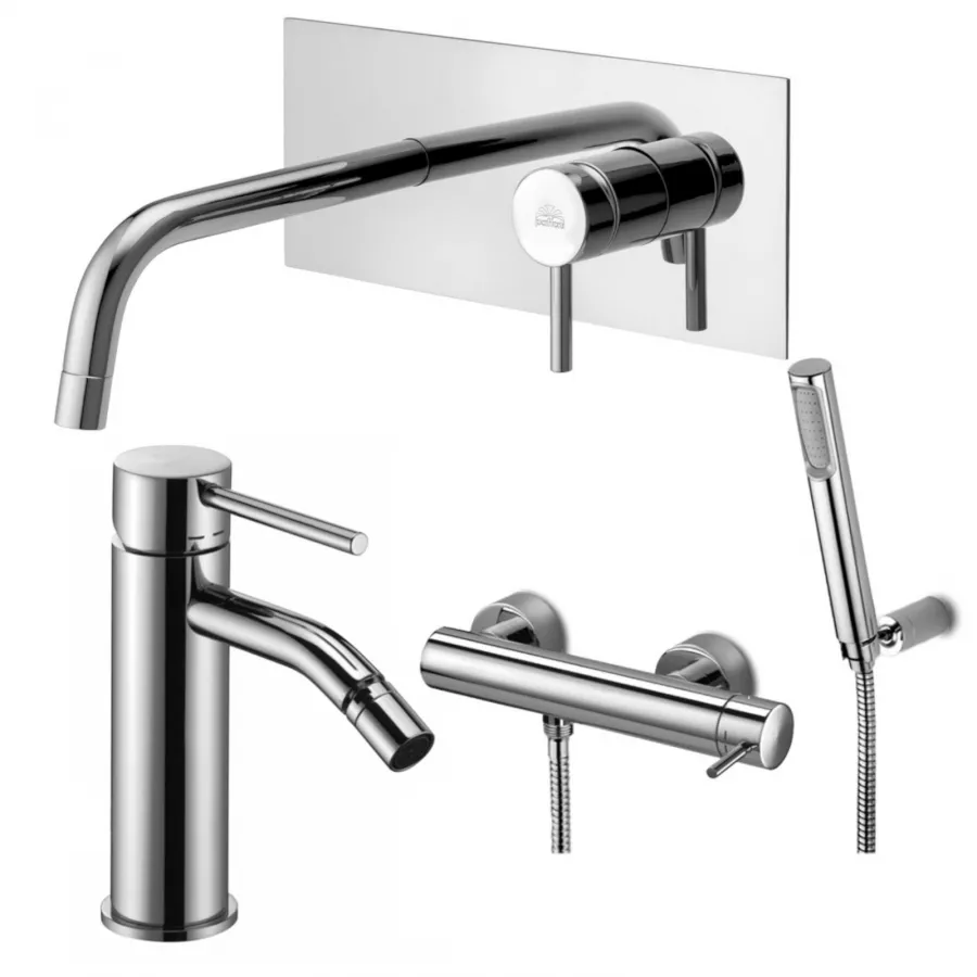 Set Miscelatore Incasso Lavabo Acciaio Inox Cm Con Bidet Ed Esterno