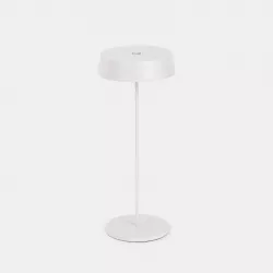 Lampada da tavolo portatile LED in metallo 12x29,5 cm bianco