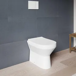 Vaso filomuro senza brida in ceramica con copriwc softclose - Misk
