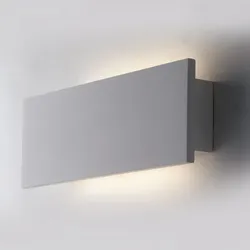 Applique LED 22x8 cm in gesso bianco verniciabile