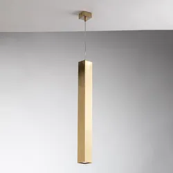 Lampada sospesa 60 cm in metallo color oro spazzolato