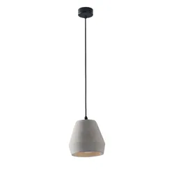 Lampada sospesa rotonda 18 cm in cemento naturale grigio