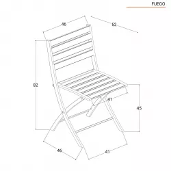 Tavolo Pieghevole 60x60 cm Bianco - La Dea Sedia