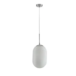 Lampada a sospensione da interno 23x176,7h cm in vetro bianco