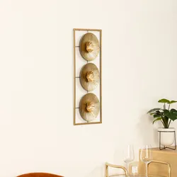 Decorazione da parete 61h cm in metallo oro