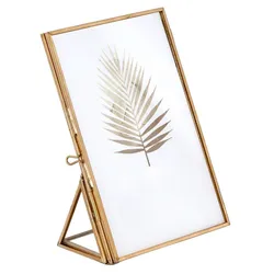 Cornice d'appoggio 10x15h cm in metallo oro