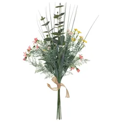 Bouquet di eucalipto artificiale 67h cm con fiori multicolore