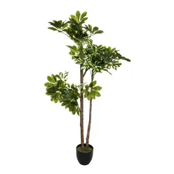 Pianta artificiale di scheefflera 130h cm con vaso