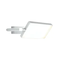 Applique 22,5 cm in alluminio bianco e diffusore orientabile