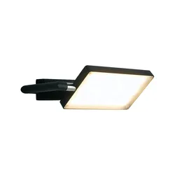 Applique 22,5 cm in alluminio nero e diffusore orientabile