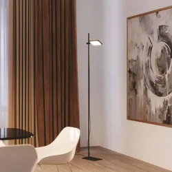 Piantana 182 cm in alluminio nero e diffusore orientabile