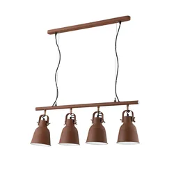 Lampada da soffitto 179h cm in metallo marrone