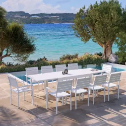 Tavolo da pranzo allungabile 135/270x90 cm in alluminio marrone - Carioca