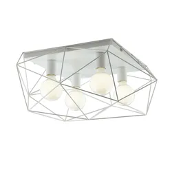 Plafoniera da interno 62,5x51x26,5h cm in metallo bianco opaco