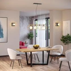 Set lampadario a sospensione da 4 lampade e 2 plafoniere in metallo nero e oro