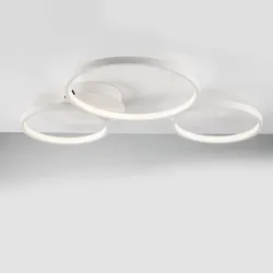 Plafoniera 60X60 cm in alluminio bianco goffrato