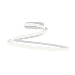 Plafoniera 50x22 cm in alluminio bianco goffrato