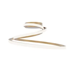 Plafoniera 50x22 cm in alluminio oro goffrato