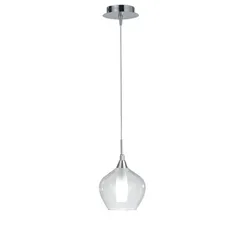 Lampadario da interno o esterno 16,7x120h cm in doppio vetro