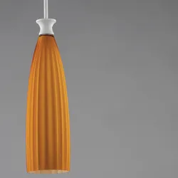 Lampada a sospensione da interno 15x120h cm in vetro ambra