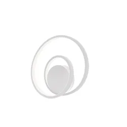Applique da interno 30x11 cm in alluminio bianco goffrato