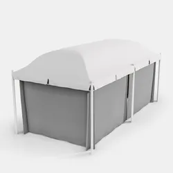 Set di 6 tende 3x5,9 cm per gazebo grigio Tindari