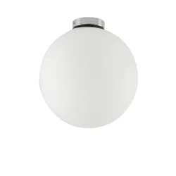 Plafoniera da interno 20x22h cm in vetro bianco satinato