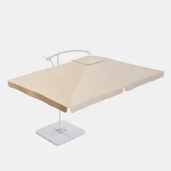 Telo di ricambio per ombrellone 3x2 m tortora con flap - Milos