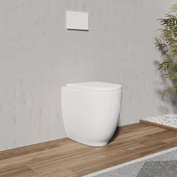 Vaso filomuro in ceramica bianca con sedile SoftClose incluso - Sirel