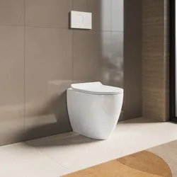 Vaso filomuro in ceramica bianca con sedile SoftClose incluso - Marsico