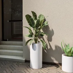 Portavaso da esterno 70 h cm in polietilene bianco - Contesly