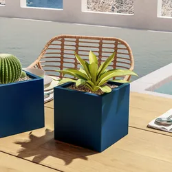 Vaso da esterno 15 h tutta capienza cm in polietilene blu - Constance