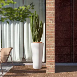 Portavaso da esterno 90 h cm in polietilene bianco - Castol