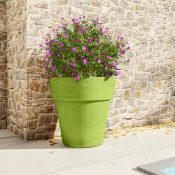 Vaso tutta capienza rotondo 70 cm in polietilene verde kiwi - Svizh