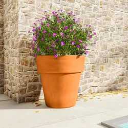 Vaso tutta capienza rotondo 70 cm in polietilene arancione - Svizh