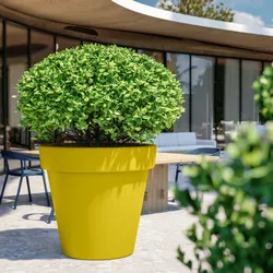 Vaso tutta capienza rotondo 100 cm in polietilene giallo - Svizh