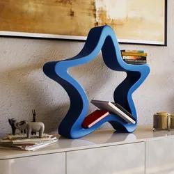 Espositore a forma di stella in polietilene blu