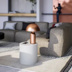 Espositore a colonna rotondo 40 cm in polietilene bianco