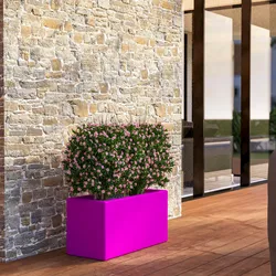 Vaso da esterno 35 h cm tutta capienza in polietilene viola - Moschito