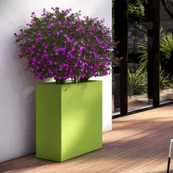 Vaso rettangolare 70 h cm tutta capienza in polietilene verde kiwi - Moschito