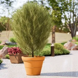 Vaso liscio rotondo 40 cm in polietilene ocra - Bodeja