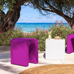 Sgabello da giardino in polietilene viola - Marinha