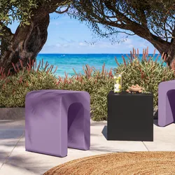 Sgabello da giardino in polietilene glicine - Marinha