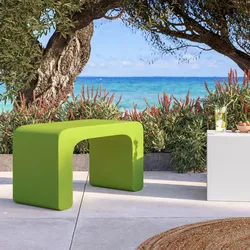 Sgabello da giardino 2 posti in polietilene verde kiwi - Marinha